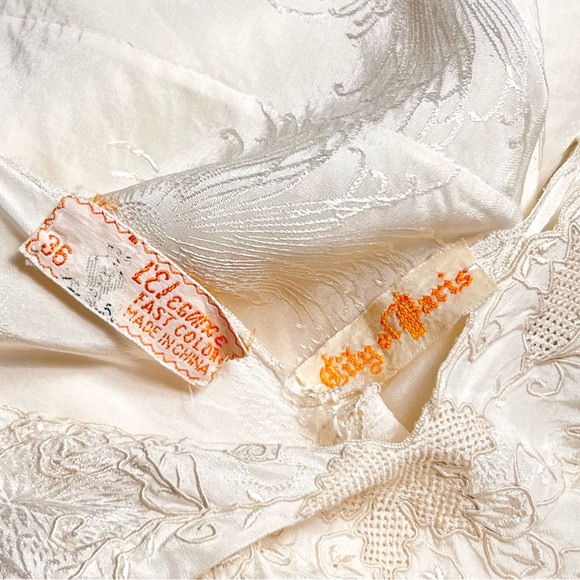 Antique C1900s ‘City of Paris’ San Francisco L’Elegance Silk night slip gown - Picture 5 of 16